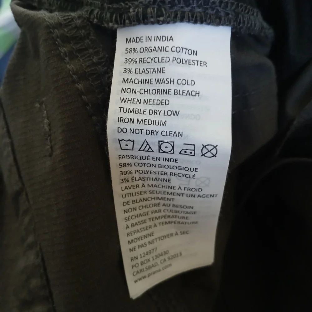 Prana Zion Shorts Mens 38 Grey Ripstop Cargo Hiking Outdoor 1968441